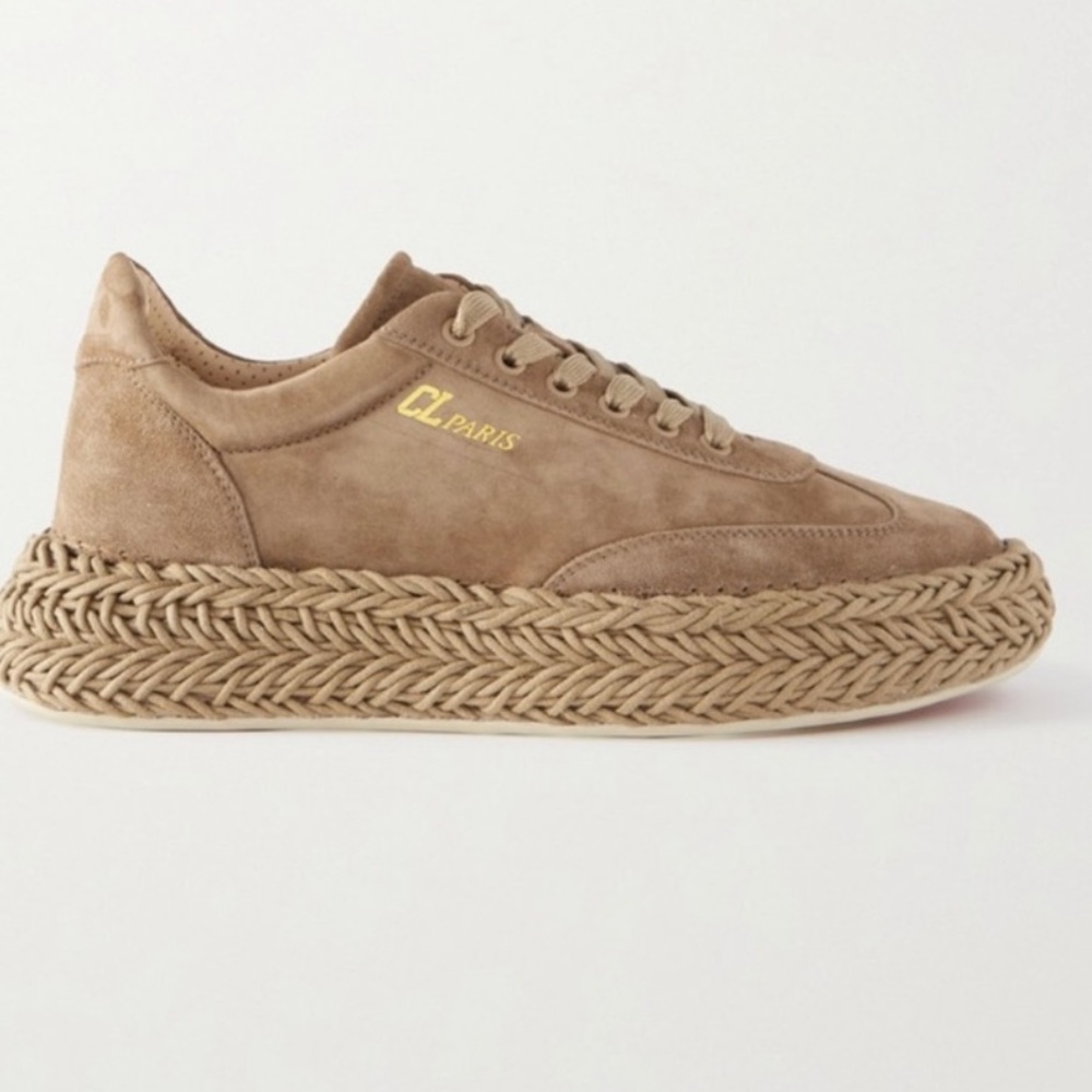 Christian Louboutin Tan Suede Espadrilles